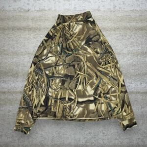 Vintage Advantage Hunting Camo Cowl Neck Shirt Long Sleeve Shadowgrass 90s